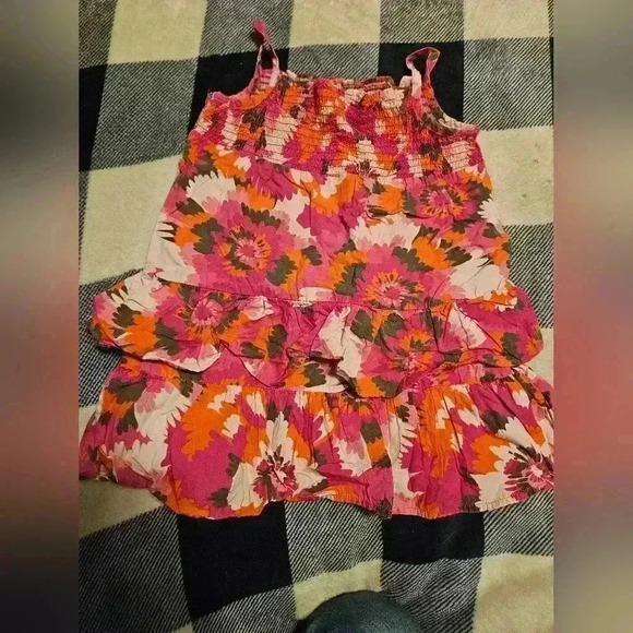 Faded Glory Girls Red and Pink Multicolor Ruffled Summer Dress Size 4T - Picture 1 of 9